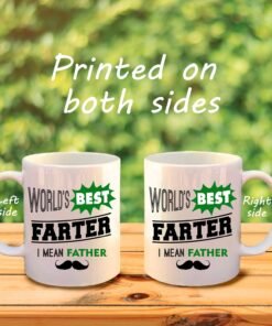 Father day Mug for Dad - Worlds Best Farter, I Mean Father. Funny Surprise Coffee or Tea Cup for Father’s Day - Image 3