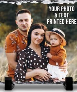 Personalised Photo Slate, Add your photo, text on custom Rock gift Slate